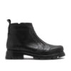 Bota corta de cuero negro extra liviana