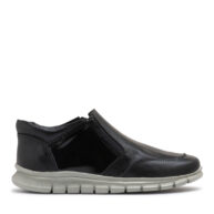 Zapatillas negras de cuero y charol ultra liviana